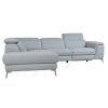 2Pc Crowningshield Contemporary Chaise Sofas Light Gray (Photo 10 of 15)