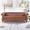 Traditional 3-Seater Faux Leather Sofas (Photo 11 of 15)