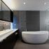 15 Photos Gray Tile Bathroom Flooring Concept