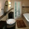 neon-vanity-lighting-and-long-hanging-cabinet-plus-stone-textured-wall-also-cozy-bathroom-design-idea-with-oval-drop-in-bathtub (Photo 2426 of 7825)