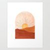 Abstract Terracotta Landscape Wall Art (Photo 4 of 15)