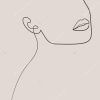 One Line Women Body Face Wall Art (Photo 7 of 15)
