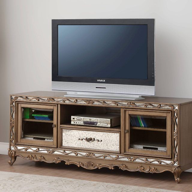 12 Best Collection of Claudia Gold Effect Corner Tv Stands