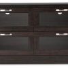 Wooden Tv Stands With Glass Doors (Photo 19 of 20)