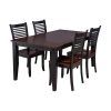Adan 5 Piece Solid Wood Dining Sets (Set of 5) (Photo 2 of 25)