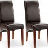 Dark Brown Leather Dining Chairs (Photo 7 of 25)
