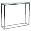 Mix Leather Imprint Metal Frame Console Tables (Photo 10 of 25)