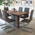 25 Collection of Walnut Dining Table and 6 Chairs