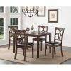 Adan 5 Piece Solid Wood Dining Sets (Set of 5) (Photo 11 of 25)