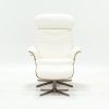 Amala White Leather Reclining Swivel Chairs (Photo 3 of 25)