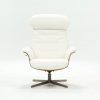 Amala White Leather Reclining Swivel Chairs (Photo 2 of 25)