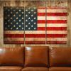 Rustic American Flag Wall Art (Photo 1 of 25)
