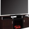 Carson Tv Stands in Black and Cherry (Photo 14 of 15)