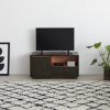 Rustic Corner 50" Solid Wood Tv Stands Gray (Photo 8 of 15)