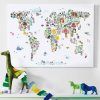 World Map Wall Art for Kids (Photo 10 of 20)