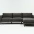 2024 Best of Aquarius Dark Grey 2 Piece Sectionals with Raf Chaise