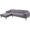 Element Right-Side Chaise Sectional Sofas in Dark Gray Linen and Walnut Legs (Photo 5 of 15)
