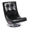 Leather Black Swivel Chairs (Photo 22 of 25)