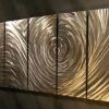 Abstract Metal Wall Art Panels (Photo 14 of 15)