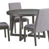 Jaxon 5 Piece Round Dining Sets With Upholstered Chairs (Photo 15 of 25)