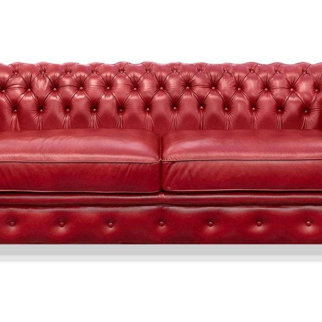 2024 Popular Red Leather Couches