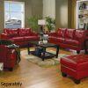 Red Leather Couches and Loveseats (Photo 3 of 10)