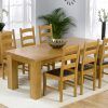 Chunky Solid Oak Dining Tables and 6 Chairs (Photo 21 of 25)