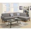 2Pc Crowningshield Contemporary Chaise Sofas Light Gray (Photo 3 of 15)