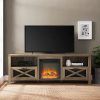 Wood Corner Storage Console Tv Stands for Tvs Up to 55" White (Photo 12 of 15)