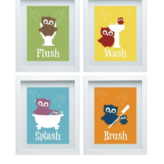The 20 Best Collection of Kids Bathroom Wall Art