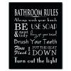 Bathroom Rules Wall Art (Photo 8 of 25)