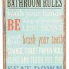 Bathroom Rules Wall Art (Photo 3 of 25)