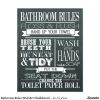 Bathroom Rules Wall Art (Photo 9 of 25)