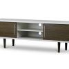 Techlink Aa110W Arena Walnut Tv Stand (406089) regarding Current Walnut Tv Cabinets With Doors (Photo 6696 of 7825)