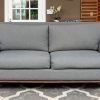 2Pc Polyfiber Sectional Sofas With Nailhead Trims Gray (Photo 5 of 15)