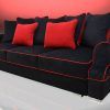 Red and Black Sofas (Photo 6 of 10)