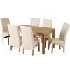 Cream Faux Leather Dining Chairs (Photo 16 of 25)