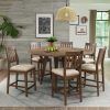 Biggs 5 Piece Counter Height Solid Wood Dining Sets (Set of 5) (Photo 6 of 25)
