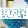 3D Paper Wall Art (Photo 15 of 20)