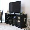 Monaco 2 Black Tv Stand throughout Newest Black Tv Cabinets With Drawers (Photo 3881 of 7825)