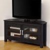 Black Corner Tv Cabinets With Glass Doors (Photo 6 of 20)