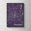 Houston Map Wall Art (Photo 7 of 20)