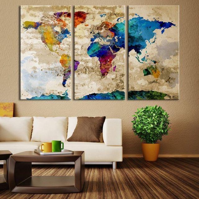 The 20 Best Collection of Map Wall Artwork