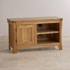 Bevel Natural Solid Oak Widescreen Tv + Dvd Cabinet for Most Up-to-Date Oak Tv Cabinets (Photo 4022 of 7825)