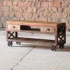 Wooden Tv Stand With Wheels (Photo 1 of 20)