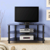 Corner Tv Stands for Tvs Up to 43" Black (Photo 3 of 15)