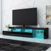 Zimtown Tv Stands With High Gloss Led Lights (Photo 4 of 15)