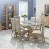 Oak and Glass Dining Tables and Chairs (Photo 3 of 25)