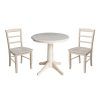 Contemporary 3-Piece Dining Set -1 Table With Wine Rack, 2 Ergonomic for Miskell 3 Piece Dining Sets (Photo 7702 of 7825)