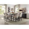 Jaxon Grey 5 Piece Extension Counter Sets With Fabric Stools (Photo 25 of 25)